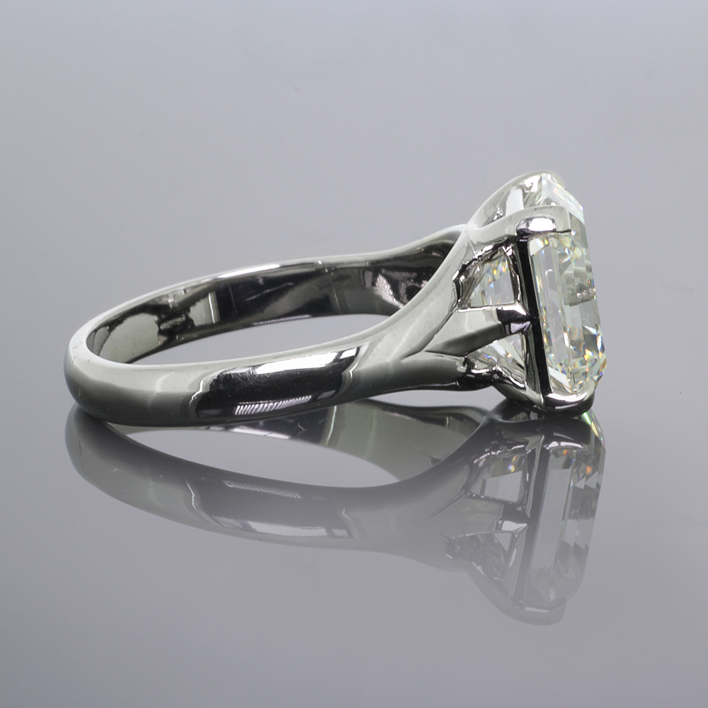 Emerald Cut Diamond Ring - right view