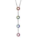 Fiorelli Rainbow Open Disc Silver Necklace