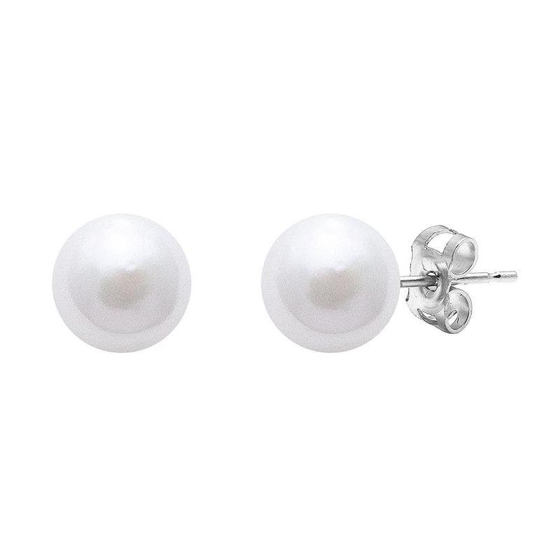 18ct White Gold Akoya Pearl Stud Earrings