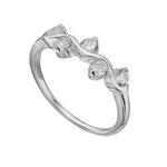 Silver Cubic Zirconia Wiggle Ring