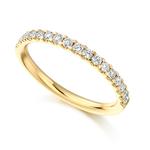 18ct Yellow Gold Half Eternity Diamond Ring