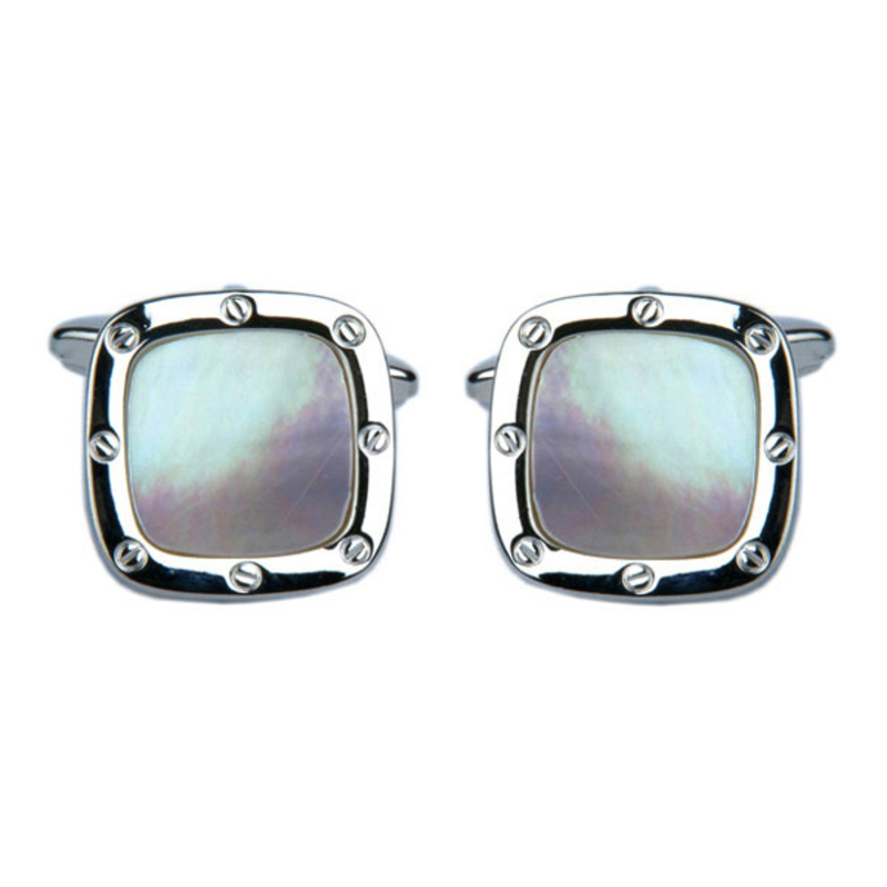 Mother of Pearl Port Hole Cufflinks