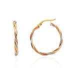 Russiand Wedding Band Style Thin 9ct Gold Hoops