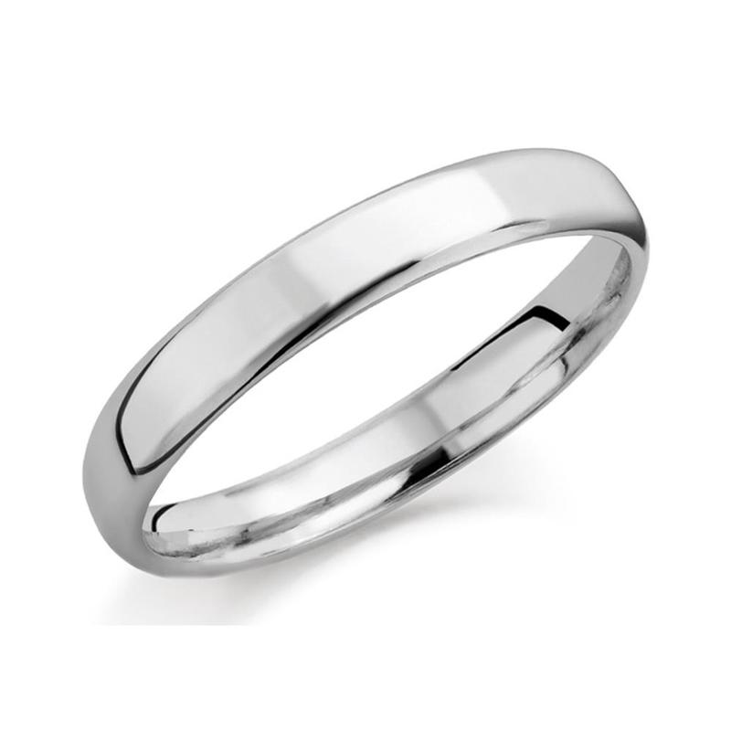 Perpetual 3mm Flat Top 9ct White Gold Wedding Band