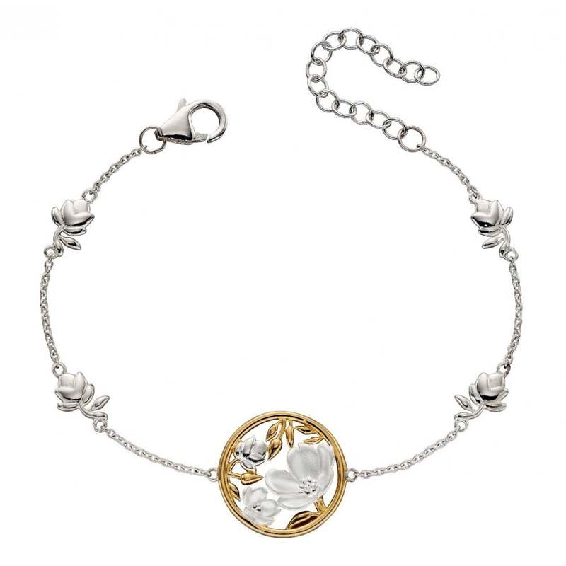 Silver Cherry Blossom Bracelet