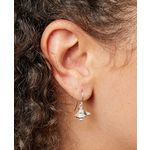 Silver Bee and Cubic Zirconia Drop Earrings
