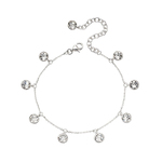 Multi Drop Charm Bracelet with Swarovski® Crystals