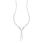 Marquise Statement Silver Necklace
