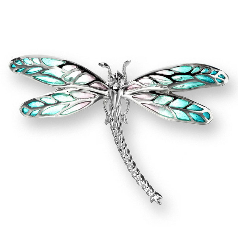 Nicole Barr Turquoise Dragonfly Brooch