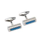 Unique & Co Stainless Steel / Blue Cufflinks