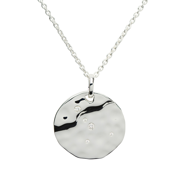 Unique&Co Silver Zodiac Necklace - Cancer