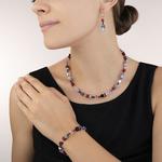GeoCUBE® Purple Red Blue Necklace