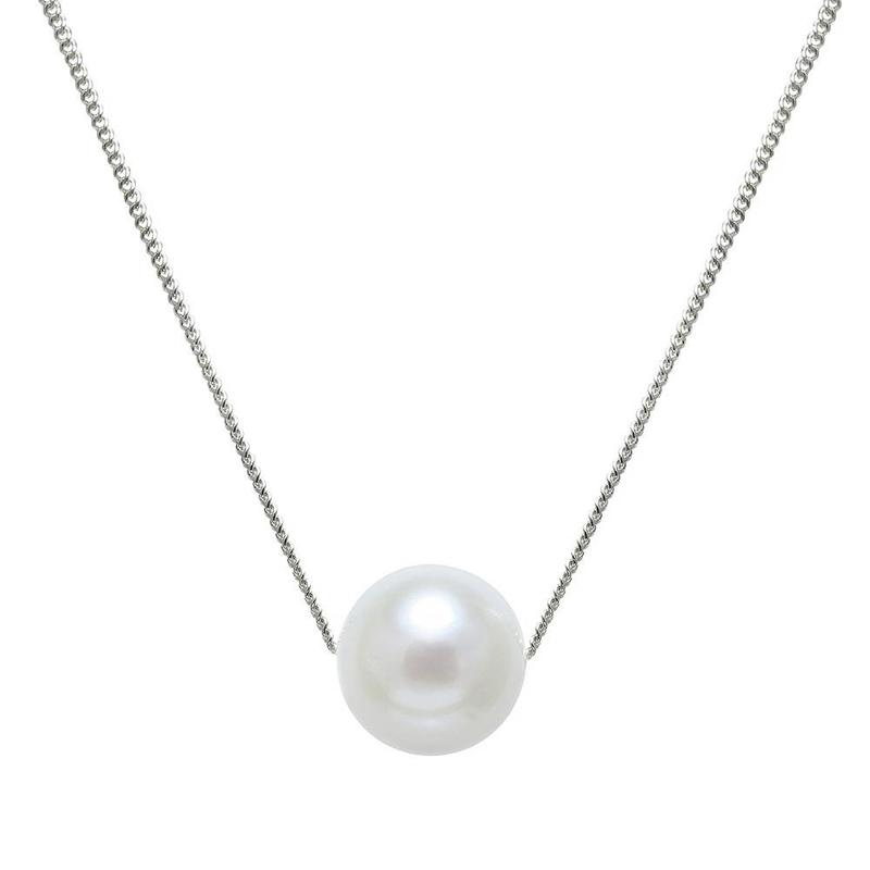 9.5mm White River Pearl Pendant Necklace