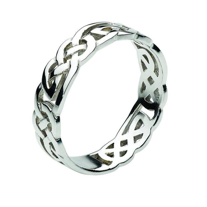 Heritage Aela Celtic Open Knotwork Silver Ring
