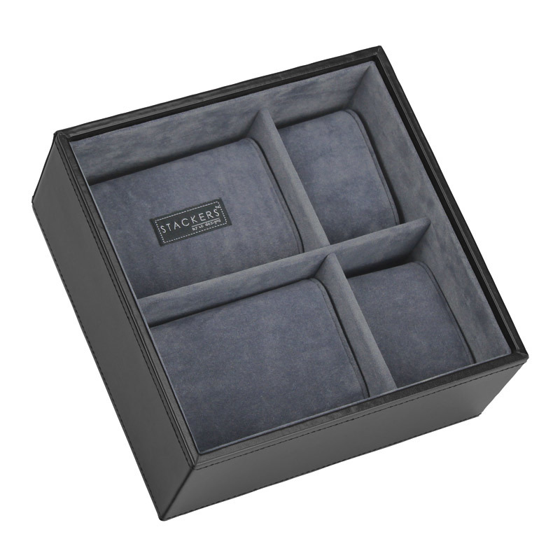 Stackers Square Watch Stacker in Black and Grey