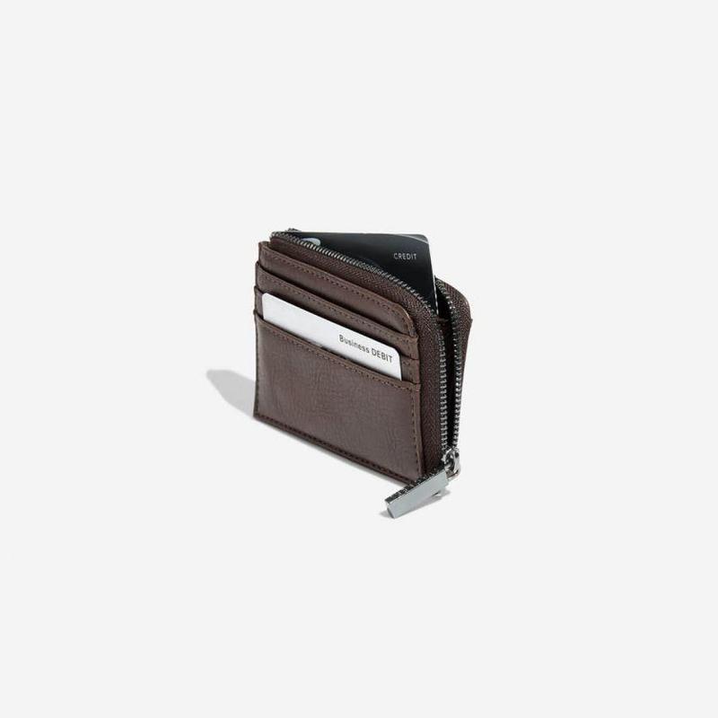 Stackers Brown Small Zipped ID Case
