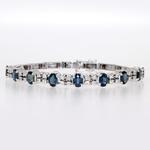 Pre-owned Sapphire & Diamond Bracelet