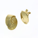 9ct Yellow Gold Clip-on Oval Stud Earrings