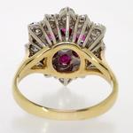 Pre-owned 18ct Ruby & Diamond Cluster Ring
