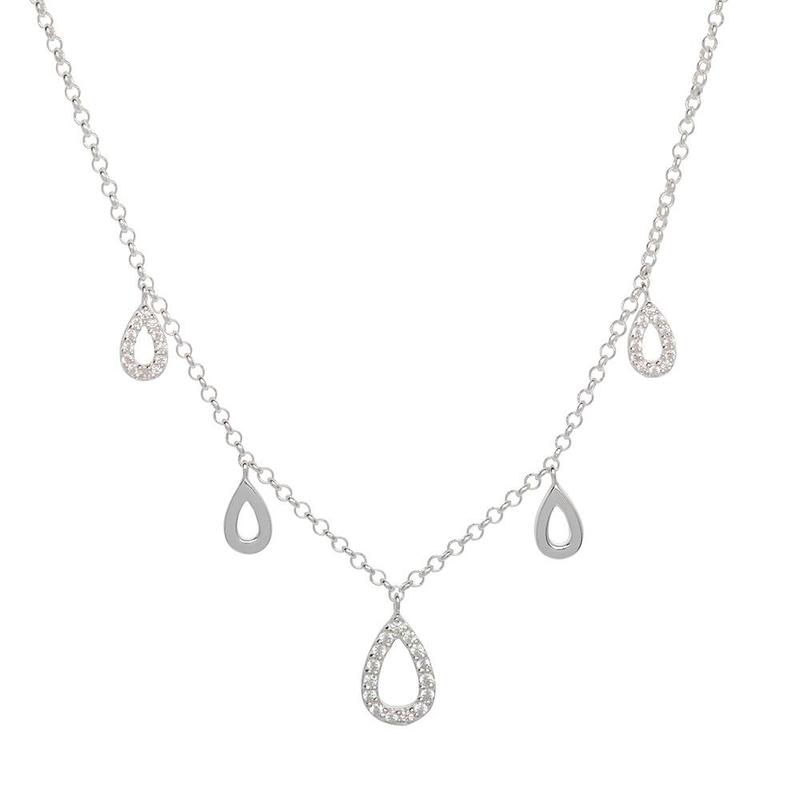 Unique&Co Silver and Cubic Zirconia Necklace