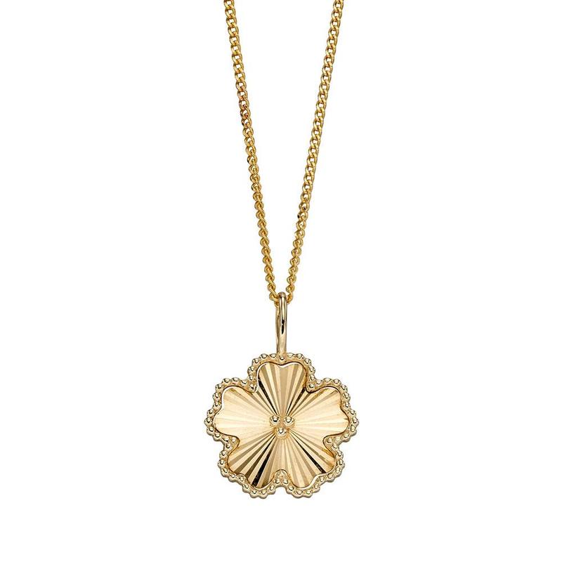 Flower Pendant in 9ct Yellow Gold