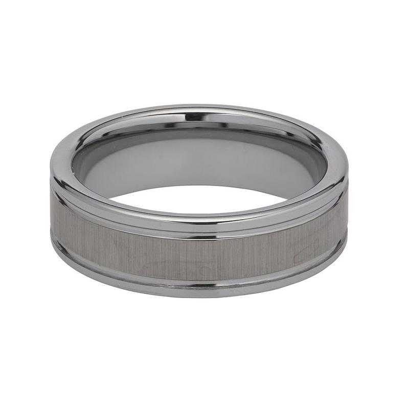 Tungsten 7mm Matte Centre Ring