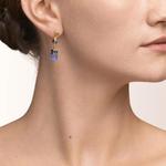 GeoCUBE® Blue-Gold Drop Earrings