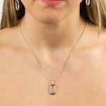 Graduated Chunky Link Silver Pendant Necklace