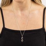 Double Navette Twist Rose Gold Plated Necklace