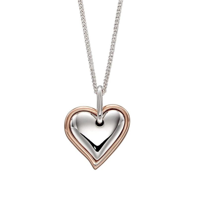 Heart Rose Gold Plated Pendant Necklace