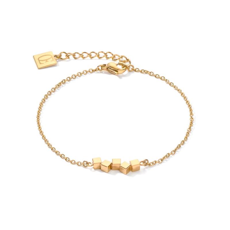 GeoCUBE® Stainless Steel Gold Bracelet