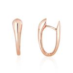 9ct Rose Gold Polished Tapered Huggy Earrings