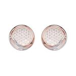 Unique&Co Silver Rose Gold Sparkling Stud Earrings