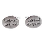 Father of The Groom Oval Cufflinks