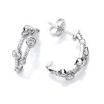 Silver & Cubic Zirconia Bubbled Earrings