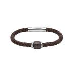 Unique&Co Dark Bown Braided Leather Bracelet