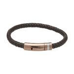 Unique&Co Dark Brown Braided Leather Bracelet