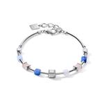 GeoCUBE® Blue-Beige Gemstone Bracelet