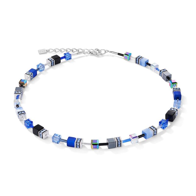 Cobalt Blue GeoCUBE Steel Necklace