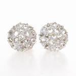 Diamond Flower Cluster Earrings