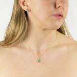 Emerald Teardrop Shape Cut-Out 9ct Gold Pendant