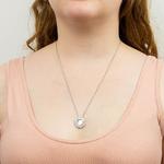 Layered Octagon Cubic Zirconia & Silver Necklace