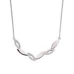 Navette Silver Cubic Zirconia Necklace