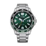 Eco-Drive Green Dial Steel Bracelet Watch