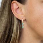 Emerald and Diamond Marquise Drop 9ct Earrings