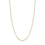 18 Inch Mixed Link 9ct Yellow Gold Chain