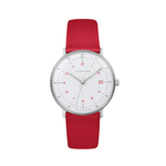 Ladies Max Bill Damen Quartz Red Strap Watch