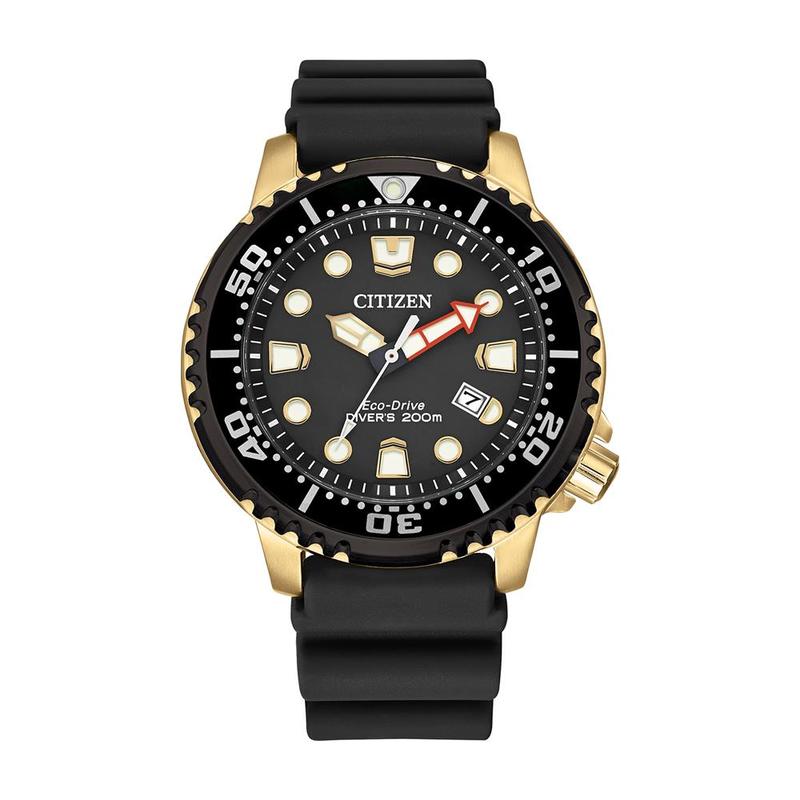 Promaster Eco-Drive Watch with Black/Gold Dial