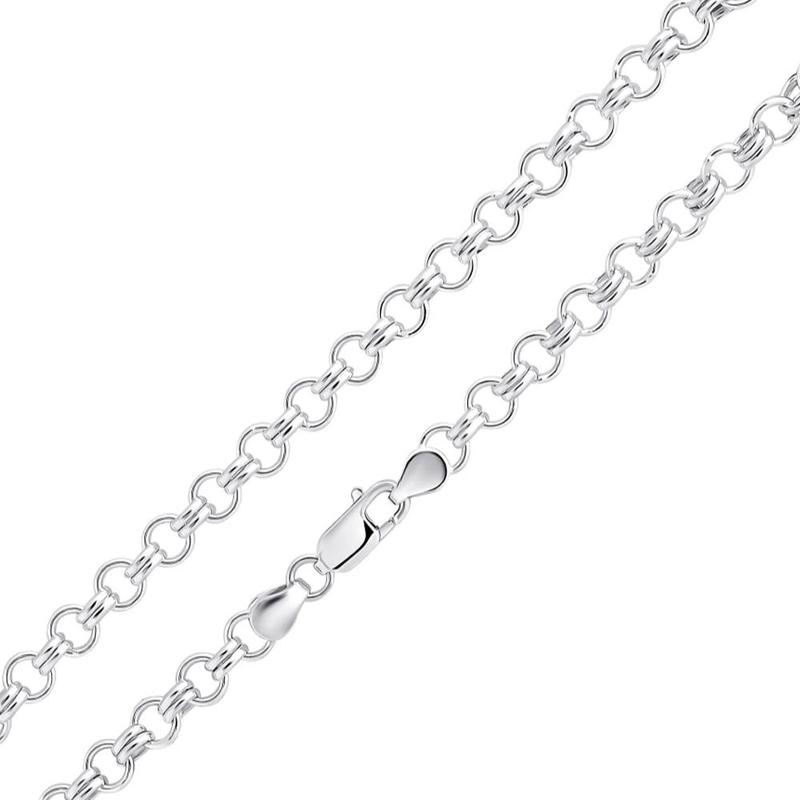 6.1mm Cable Link Silver Bracelet 7.5"
