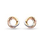 Bevel Cirque Trilogy Silver Stud Earrings